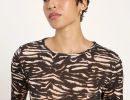 LANIUS 226 14332 00 851 print animal stripes rose 34 Langarmshirt 04x crop center