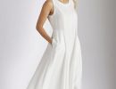 tailiertes midi kleid nowina aus rayon mit weitem rock
