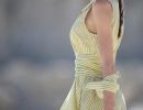 tailliertes midi kleid guanota aus modal